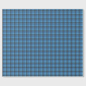 Donkerblauw geruit cadeaupapier (Vlak)