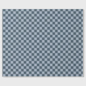 Donkerblauw geruit geruit patroon geruit 00s 90s cadeaupapier (Vlak)
