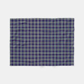Donkerblauw geruite patroon fleece deken (Voorkant (Horizontaal))
