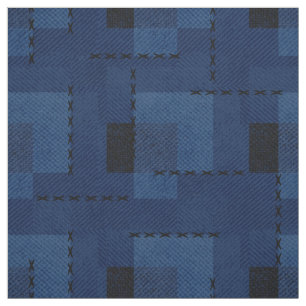 Donkerblauw gestructureerde geometrie stof