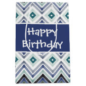 Donkerblauw gevarieerd medium cadeauzakje (Voorkant)