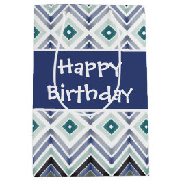 Donkerblauw gevarieerd medium cadeauzakje