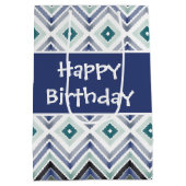 Donkerblauw gevarieerd medium cadeauzakje (Achterkant)