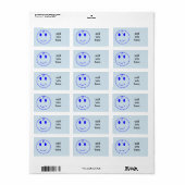 Donkerblauw Gezicht Etiket (Full Sheet)