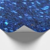 Donkerblauw glitter-omslagpapier cadeaupapier (Hoek)