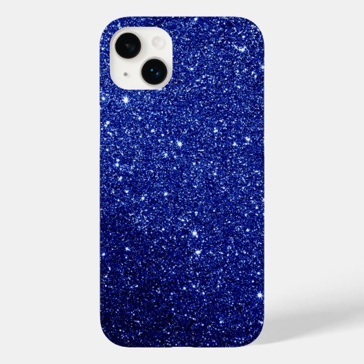 Donkerblauw glitter ontwerp Case-Mate iPhone case (Achterkant)