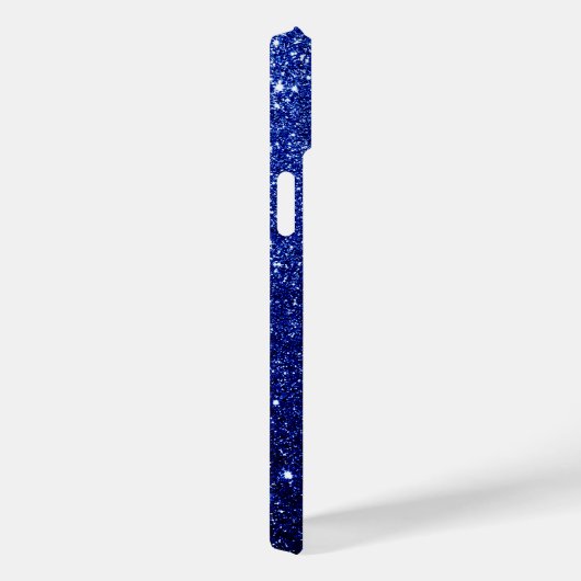 Donkerblauw glitter ontwerp Case-Mate iPhone case (Achterkant / Rechts)
