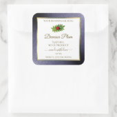 Donkerblauw Glitter White Gold Product Label Ladyb (Tas)