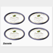 Donkerblauw Glitter White Gold Product Label Ladyb (Vel)