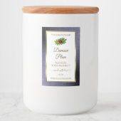 Donkerblauw Glitter White Gold Product Label Ladyb Voedselcontainer Etiket (Voorkant)