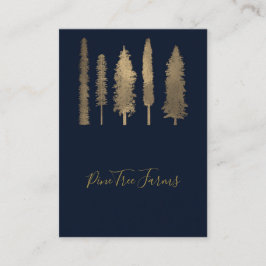 Donkerblauw & Goud Bosrijk Houten Landelijk Visitekaartje