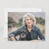 Donkerblauw grensoverschrijdende begrafenis sympat bedankkaart (Achterkant)