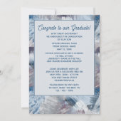 Donkerblauw grijs Abstract Afstuderen Aankondiging (Achterkant)