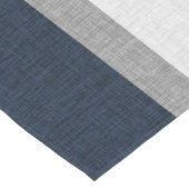 Donkerblauw grijs basisstreep modern Abstract Lange Tafelloper (Hoek)