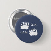 Donkerblauw grijs Beer klauwen Button (Voorkant /achterkant)