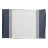 Donkerblauw grijs Eenvoudige streep Abstract Kussensloop (Achterkant-Links)