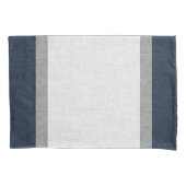 Donkerblauw grijs Eenvoudige streep Abstract Kussensloop (Voorkant-Links)
