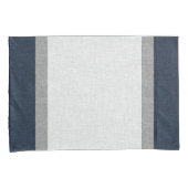 Donkerblauw grijs Eenvoudige streep Abstract Kussensloop (Voorkant-Rechts)