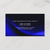 Donkerblauw Grijs Monogram Manager-Visitekaartje Visitekaartje (Achterkant)