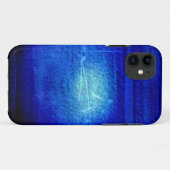 Donkerblauw grijze achtergrond grafisch ontwerp Case-Mate iPhone case (Achterkant (horizontaal))