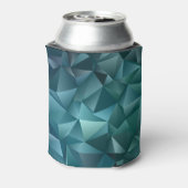 Donkerblauw groen: Abstract kristalontwerp Blikjeskoeler (Blikje Achterkant)