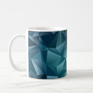 Donkerblauw groen: Abstract kristalontwerp Koffiemok