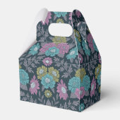Donkerblauw, groen en Paars Floral Bedankdoosjes (Achterkant)
