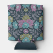 Donkerblauw, groen en Paars Floral Blikjeskoeler (Achterkant)