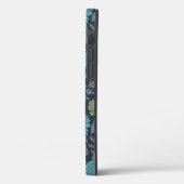 Donkerblauw, groen en Paars Floral Case-Mate iPhone Case (Achterkant / Links)