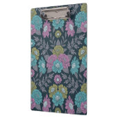 Donkerblauw, groen en Paars Floral Klembord (Links)