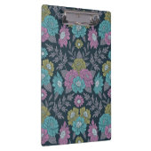 Donkerblauw, groen en Paars Floral Klembord (Rechts)