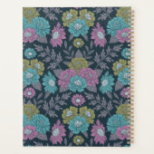 Donkerblauw, groen en Paars Floral Planner (Achterkant)