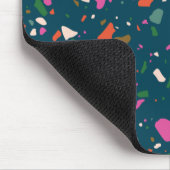 Donkerblauw groen met roze Oranje Blauwgroen Terra Muismat (Hoek)