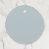 Donkerblauw groene sappige pompoen bruiloftsdouche bedankjes labels (Achterkant)