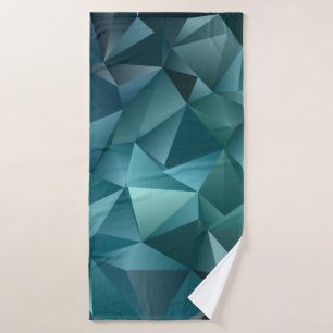 Donkerblauw, groene sjabloon met kristallen, t badhanddoek