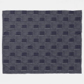 Donkerblauw Grunge USA Amerikaans Vlag Patroon Fleece Deken (Voorkant (Horizontaal))