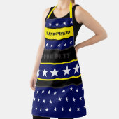 Donkerblauw Helder Geel en Zwart Schort (Insitu)