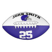 Donkerblauw Helmet White Blue・Aangepast American Football (Voorkant)