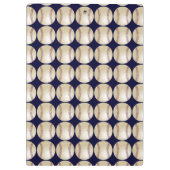 Donkerblauw, honkbal, naam, cadeau voor coach klembord (Achterkant)