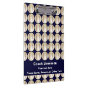 Donkerblauw, honkbal, naam, cadeau voor coach klembord (Rechts)