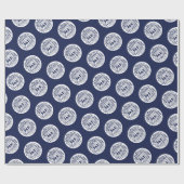 donkerblauw inpakpapier meertalige Vredeswoorden. (Vlak)