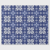 donkerblauw inpakpapier met een witte vlinder (Vlak)