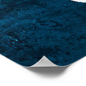 Donkerblauw Inspirerend Citat Muurkunst Poster (Hoek)