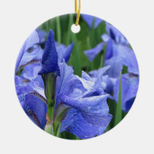 Donkerblauw Iris-Ornament