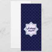 Donkerblauw islamitisch geometrisch patroon (Voorkant / Achterkant)