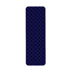 Donkerblauw islamitisch geometrisch patroon etiket