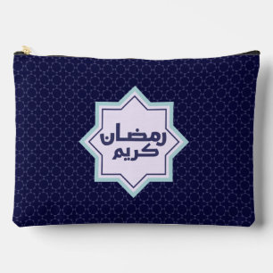 Donkerblauw islamitisch geometrisch patroon etui
