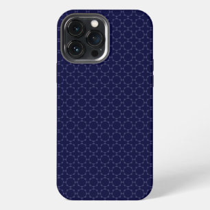 Donkerblauw islamitisch geometrisch patroon iPhone 13 pro max hoesje