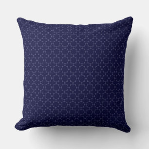 Donkerblauw islamitisch geometrisch patroon kussen