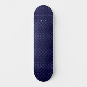 Donkerblauw islamitisch geometrisch patroon persoonlijk skateboard